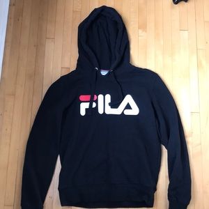 Fila black hoodie from Urban Outfitters